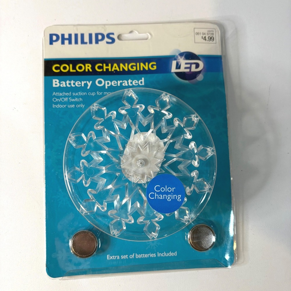 Philips Color Changing LED Snowflake Battery Operated Window Light Indoor Decor